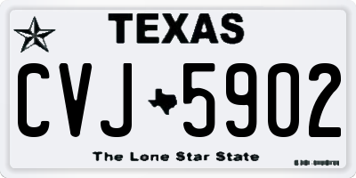 TX license plate CVJ5902