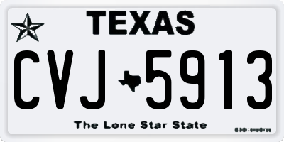 TX license plate CVJ5913