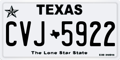 TX license plate CVJ5922