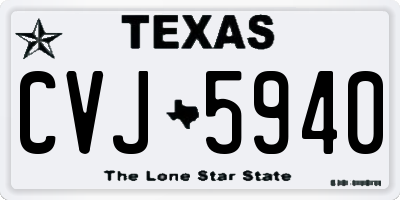 TX license plate CVJ5940