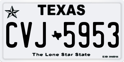 TX license plate CVJ5953