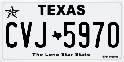 TX license plate CVJ5970