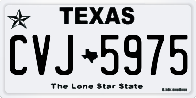 TX license plate CVJ5975