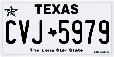 TX license plate CVJ5979