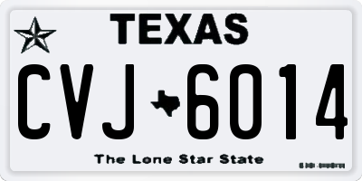 TX license plate CVJ6014
