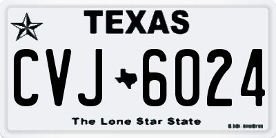 TX license plate CVJ6024