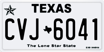 TX license plate CVJ6041
