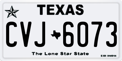 TX license plate CVJ6073