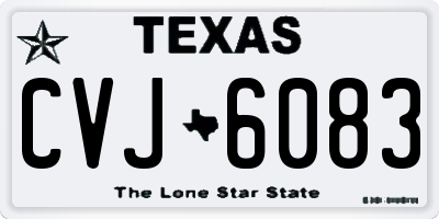 TX license plate CVJ6083