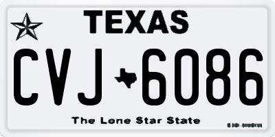 TX license plate CVJ6086