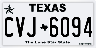 TX license plate CVJ6094