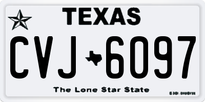 TX license plate CVJ6097