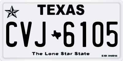 TX license plate CVJ6105