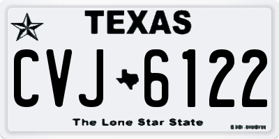 TX license plate CVJ6122