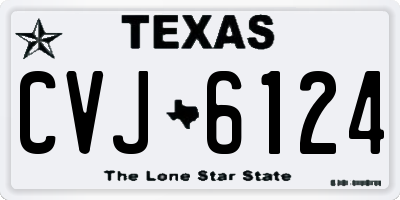 TX license plate CVJ6124