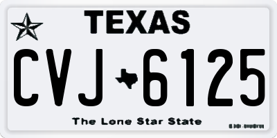 TX license plate CVJ6125