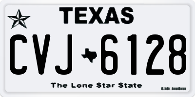 TX license plate CVJ6128