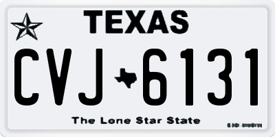 TX license plate CVJ6131