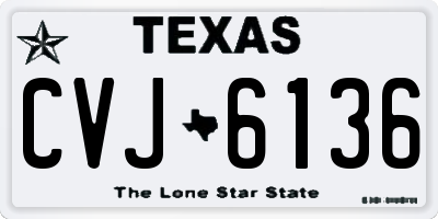 TX license plate CVJ6136