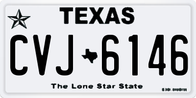 TX license plate CVJ6146