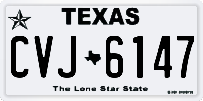 TX license plate CVJ6147