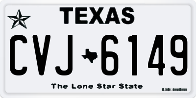 TX license plate CVJ6149