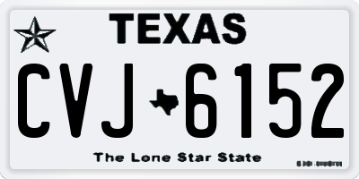 TX license plate CVJ6152