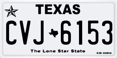 TX license plate CVJ6153