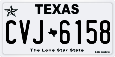 TX license plate CVJ6158