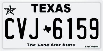 TX license plate CVJ6159