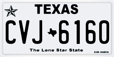 TX license plate CVJ6160