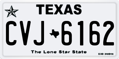TX license plate CVJ6162