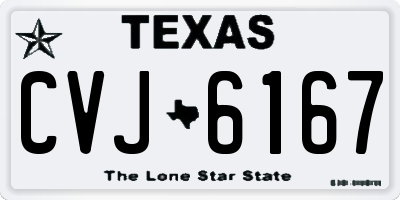 TX license plate CVJ6167