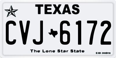 TX license plate CVJ6172