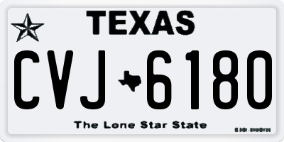 TX license plate CVJ6180