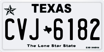 TX license plate CVJ6182