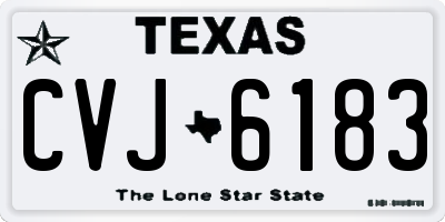 TX license plate CVJ6183