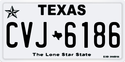 TX license plate CVJ6186