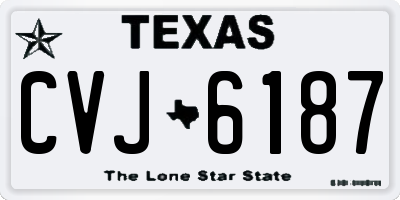 TX license plate CVJ6187
