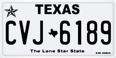 TX license plate CVJ6189