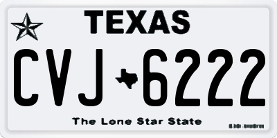 TX license plate CVJ6222