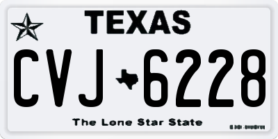 TX license plate CVJ6228