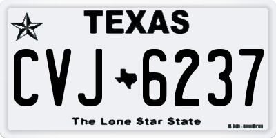 TX license plate CVJ6237