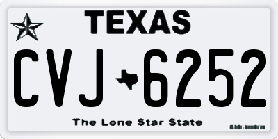 TX license plate CVJ6252