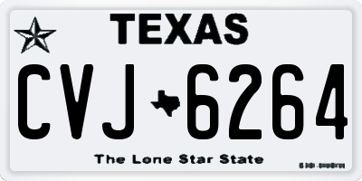 TX license plate CVJ6264
