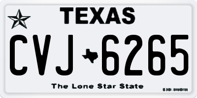 TX license plate CVJ6265