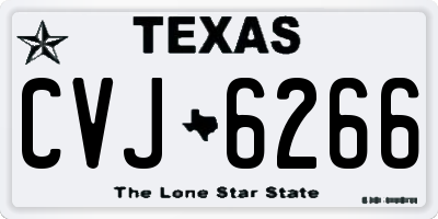 TX license plate CVJ6266