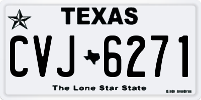 TX license plate CVJ6271