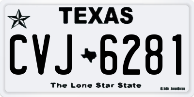 TX license plate CVJ6281