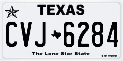 TX license plate CVJ6284